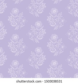Seamless floral pattern. Vintage style. Ornate fancy design. Vector illustration.
