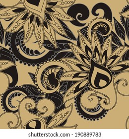 seamless floral pattern in vintage style