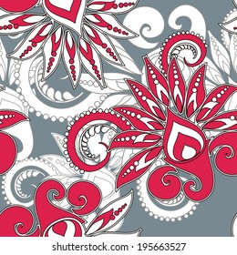 seamless floral pattern in vintage style