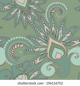 seamless floral pattern in vintage style