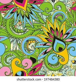 seamless floral pattern in vintage style