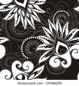 seamless floral pattern in vintage style