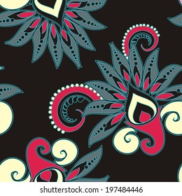 seamless floral pattern in vintage style
