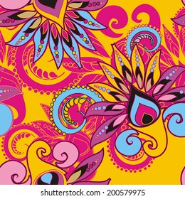 seamless floral pattern in vintage style