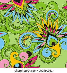 seamless floral pattern in vintage style