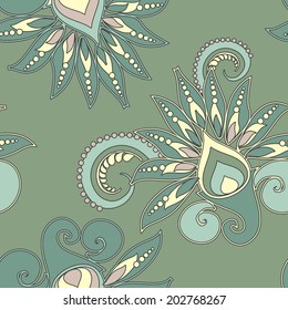 seamless floral pattern in vintage style