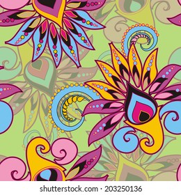 seamless floral pattern in vintage style