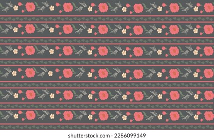 Seamless floral pattern in vintage style. Vector