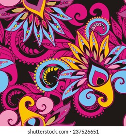 seamless floral pattern in vintage style