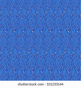 Seamless floral pattern with vintage stylized bindweed flower