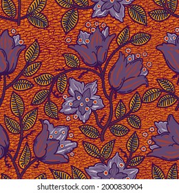 Nahtlose Blumenmuster. Vintage Sommerdruck für Textilien. Vektorgrafik.