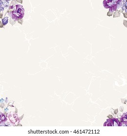 Seamless floral pattern with violet roses Vector Illustration EPS8