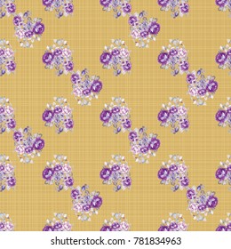Seamless floral pattern with violet roses Vector Illustration EPS8