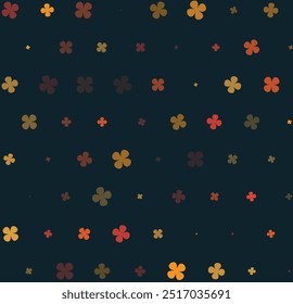 Seamless Floral Pattern Wall Art - Minimalistic Plants and Leaves Design