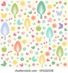 Seamless floral pattern, wallpaper