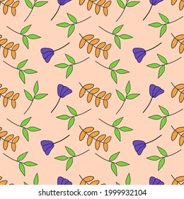 Seamless floral pattern for wallpaper