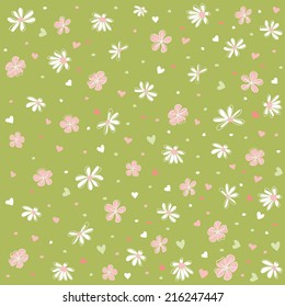 Seamless floral pattern, wallpaper