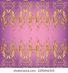 patrón floral sin fisuras. Papel de escritorio barroco, damasco. fondo vectorial transparente. Patrón gráfico moderno y sin fisuras en los colores.