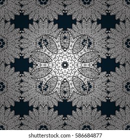 Seamless floral pattern. Wallpaper baroque, damask. Seamless vector background. Graphic modern seamless pattern on blue background.