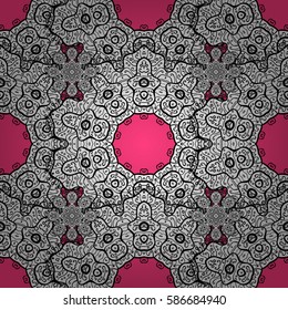 Seamless floral pattern. Wallpaper baroque, damask. Seamless vector background. Graphic modern seamless pattern on pink background.