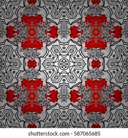 Seamless floral pattern. Wallpaper baroque, damask. Seamless vector background. Graphic modern seamless pattern on red background.