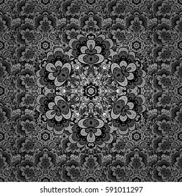 Seamless floral pattern. Wallpaper baroque, damask. Seamless vector background. Graphic modern on background.