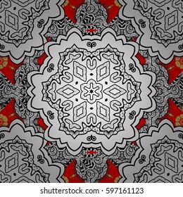 Seamless floral pattern. Wallpaper baroque, damask. Seamless vector background. Graphic modern seamless pattern on red background.