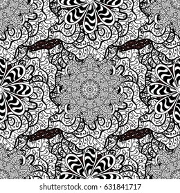 Seamless floral pattern. Wallpaper baroque, damask. Seamless vector background. Graphic modern seamless pattern on brown background.