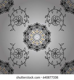 Seamless floral pattern. Wallpaper baroque, damask. Seamless vector background. Graphic modern seamless pattern on gray background.