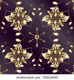 Seamless floral pattern. Wallpaper baroque, damask. Seamless vector background. Graphic modern seamless pattern on lilac and purple background.
