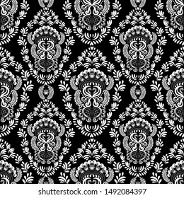 Seamless floral pattern. Wallpaper classic old-fashioned Damascus pattern