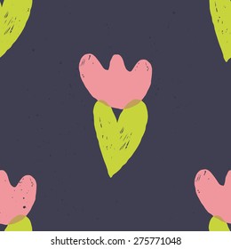 Seamless floral pattern for wallpaper and packaging tissue. Retro style.
