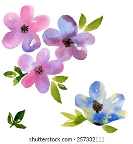 Seamless floral pattern. Watercolor illustration. Vector element for your design.