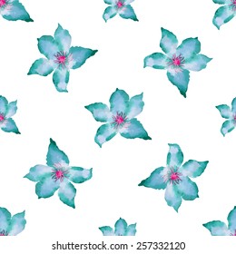 Seamless floral pattern. Watercolor illustration. Vector element for your design.