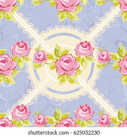 Seamless floral pattern with watercolor rose roses Vector Illustration EPS8