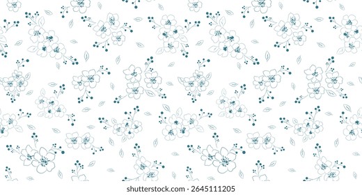 Patrón floral inconsútil con las flores abstractas blancas en el fondo blanco para la materia textil elegante, el Fondo de pantalla, el papel de embalaje y el uso digital