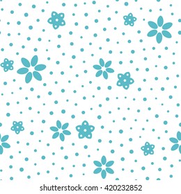 Seamless floral pattern with white background