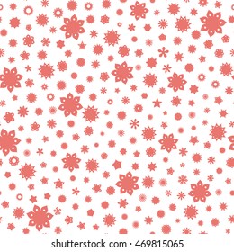 Seamless floral pattern with white background