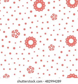 Seamless floral pattern with white background