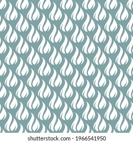 Patrón floral sin soldadura con hojas dibujadas a mano en color blanco y shabby sobre fondo turquesa. Fondo vectorial de la naturaleza. Ornamento vectorial simple
