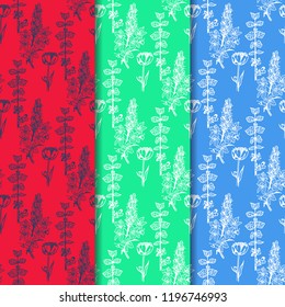 seamless floral pattern with wild flower