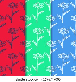 seamless floral pattern with wild flower