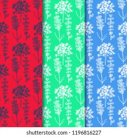 seamless floral pattern with wild flower