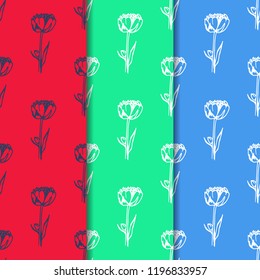 seamless floral pattern with wild flower
