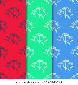 seamless floral pattern with wild flower