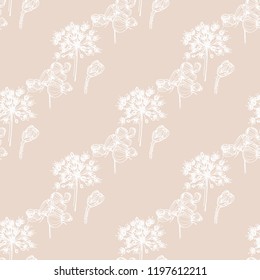 seamless floral pattern with wild flower