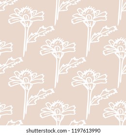 seamless floral pattern with wild flower