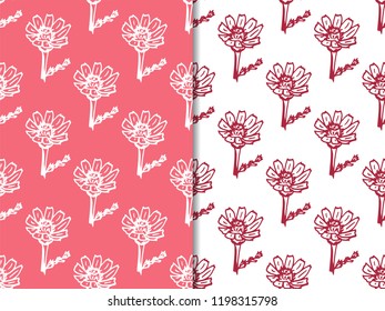 seamless floral pattern with wild flower