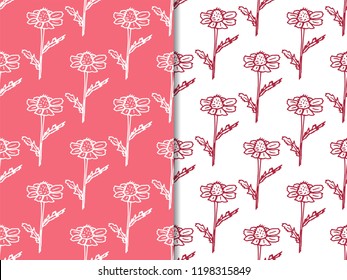 seamless floral pattern with wild flower