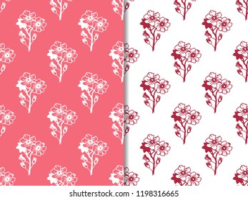 seamless floral pattern with wild flower